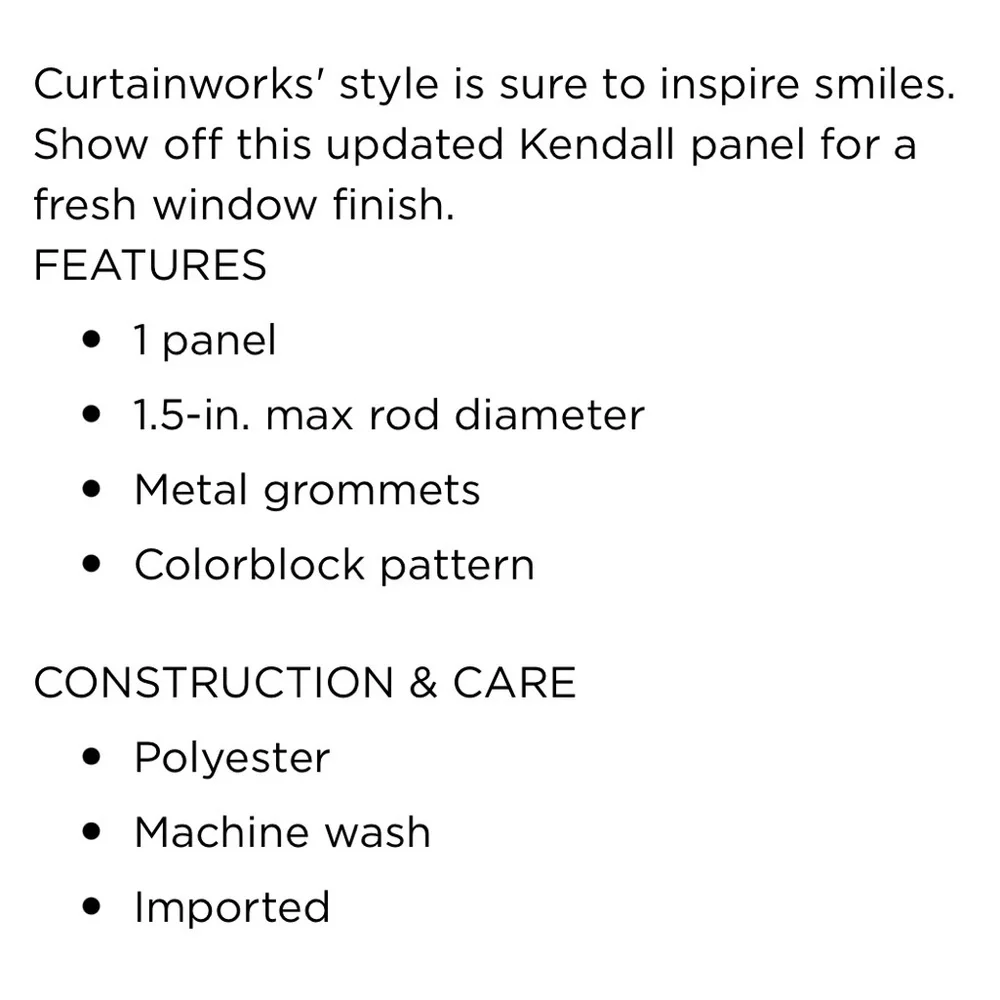 SINGLE curtainworks kendall blockout lined grommet panel 50
